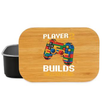 Building Blocks Gamer Gaming Brick Builder - Lunch Box - Schwarz - Vorne