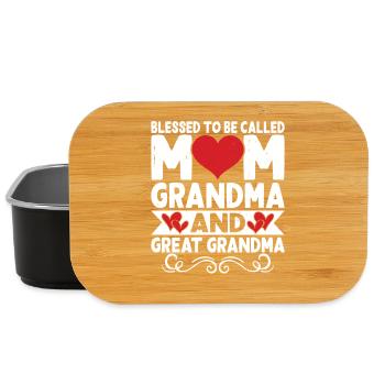 Oma Mama Geschenk Weihnachtsgeschenke Großmutter  - Lunch Box - Schwarz - Vorne