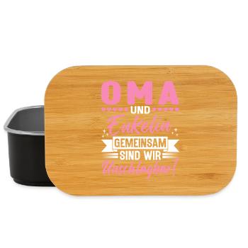 Oma Und Enkelin Gemeinnsam Sind Wir Unschlagbar - Lunch Box - Schwarz - Vorne