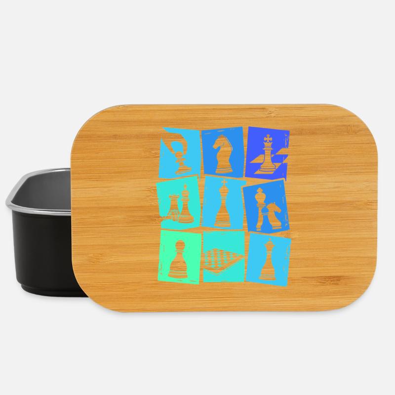 Schach Schachspieler Kinder Jungen Herren - Lunch Box - Schwarz
