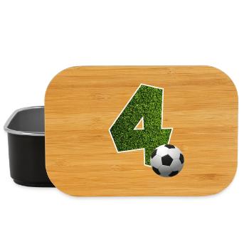 NON. 4 NUMÉRO 4 FOOTBALL 4E ANNIVERSAIRE - Boîte à goûter - noir - Devant