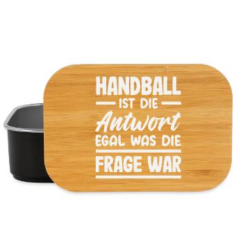 Handball Joueurs Handball Handball Cadeaux - Boîte à goûter - noir - Devant