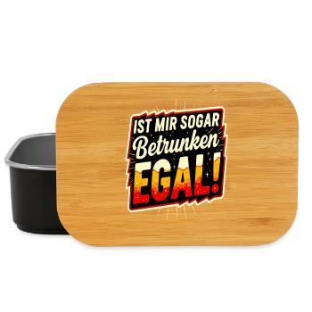Ist mir sogar betrunken Egal! Lustige Trinkspruch  - Lunch Box - Schwarz - Vorne