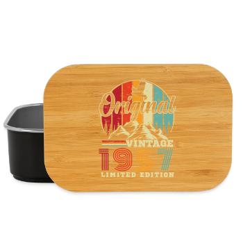 1957 Vintage Retro Geburtstagsgeschenk - Lunch Box - Schwarz - Vorne