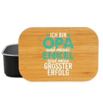 Je suis un grand-père et mes petits-enfants sont ma réussite - Boîte à goûter - noir - Devant