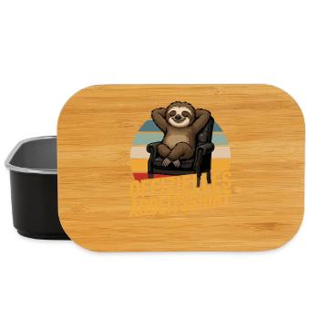 Official Work Shirt Sloth Lazy Lounging - Lunch Box - black - Front