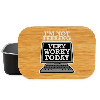 I'm Not Feeling Very Worky Today Faul Arbeit Humor - Lunch Box - Schwarz - Vorne