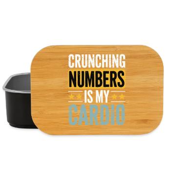 Crunching Numbers - Cardio Finanzhumor - Lunch Box - Schwarz - Vorne