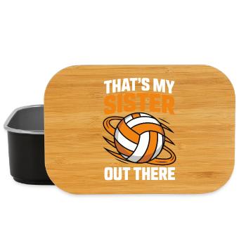 Volleyball Schwester - Stolzes Geschwister Design - Lunch Box - Schwarz - Vorne