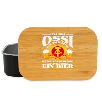 Bier Ostdeutschland Ossi Spruch DDR Stolz - Lunch Box - Schwarz - Vorne