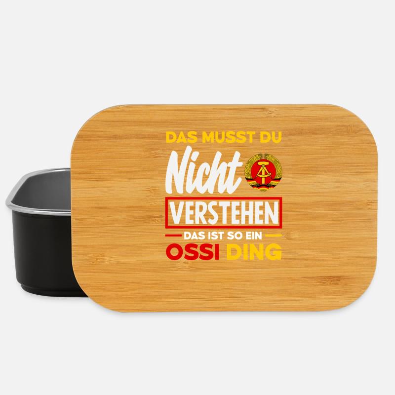 Ossi Ding Nicht Verstehen Spruch DDR Stolz - Lunch Box - Schwarz