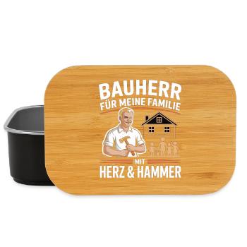 Constructeur pour ma famille – Herz & Hammer - Boîte à goûter - noir - Devant