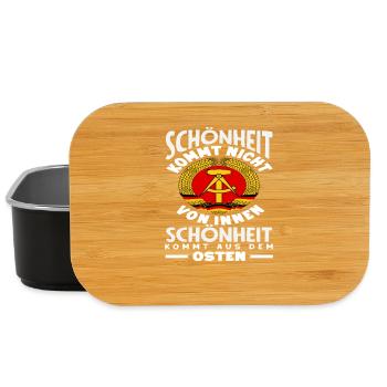 Schönheit Kommt Aus Dem Osten Ossi Spruch DDR - Lunch Box - Schwarz - Vorne