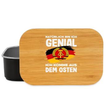 Genial Ich Komme Aus Dem Osten Ossi Spruch DDR - Lunch Box - Schwarz - Vorne