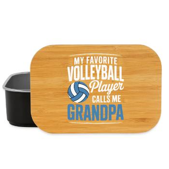Volleyball Grandpa - Favorite Player Design - Lunch Box - black - Front