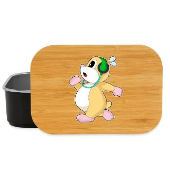 Hamster Jogger Jogging Sports - Boîte à goûter - noir - Devant