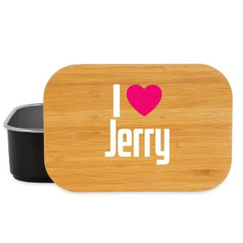 I Love Jerry Pink Heart I Love Jerry - Lunch Box - black - Front