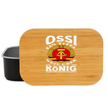 Ossi Titel Über König Spruch DDR Stolz - Lunch Box - Schwarz - Vorne