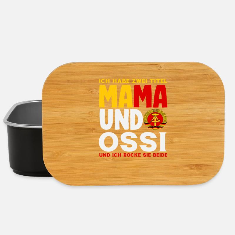 Mama Ossi Spruch Rocke Beide DDR Stolz - Lunch Box - Schwarz