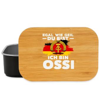 Ich Bin Geiler Ossi Spruch DDR Stolz - Lunch Box - Schwarz - Vorne