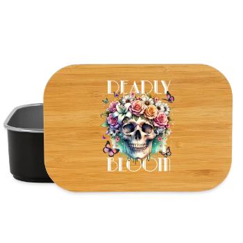 Flowers Skull Beauty Bloom - Lunch Box - black - Front