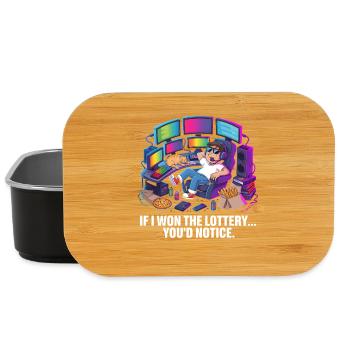 Funny If I Won The Lottery You'd Notice Yacht boat - Lunch Box - black - Front