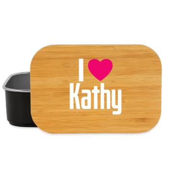 I Love Kathy Pink Heart I Love Kathy - Lunch Box - black - Front