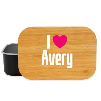 J’aime Avery Pink Heart J’aime Avery - Boîte à goûter - noir - Devant