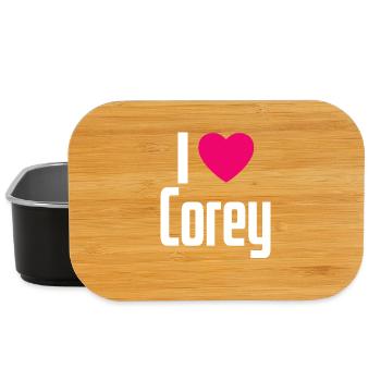J’aime Corey Pink Heart J’aime Corey - Boîte à goûter - noir - Devant