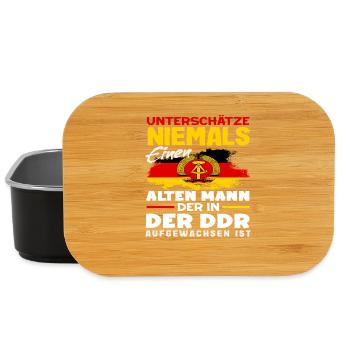 Unterschätze Niemals Einen Ossi Spruch DDR Stolz - Lunch Box - Schwarz - Vorne