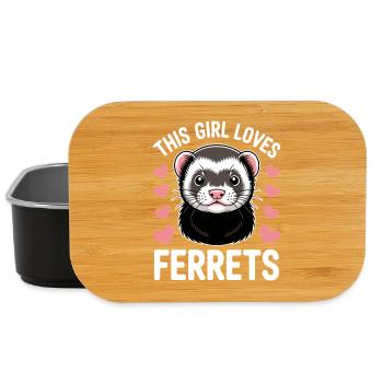 Frettchen Spruch Lustiges Frettchen Geschenk - Lunch Box - Schwarz - Vorne
