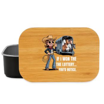 Funny If I Won The Lottery You'd Notice Yacht boat - Lunch Box - black - Front