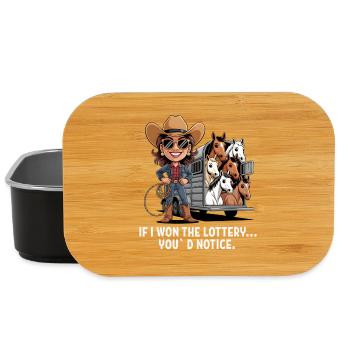 Funny If I Won The Lottery You’d Notice Yacht boat - Lunch Box - Schwarz - Vorne