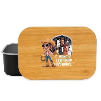 Funny If I Won The Lottery You'd Notice Yacht boat - Lunch Box - black - Front