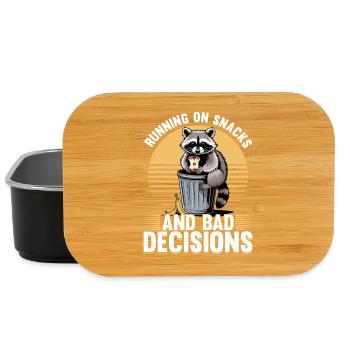 Funny Raccoon - Lunch Box - Schwarz - Vorne