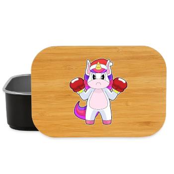 Einhorn Weihnachten Boxen - Lunch Box - Schwarz - Vorne