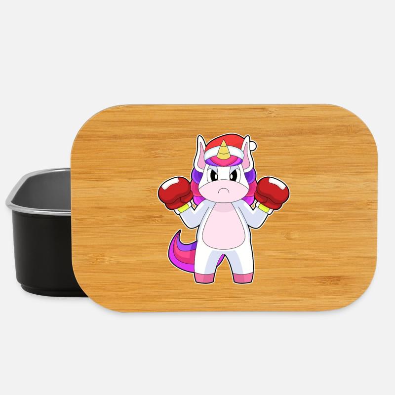 Einhorn Weihnachten Boxen - Lunch Box - Schwarz