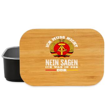 Nein Sagen War Ossi Spruch DDR Stolz - Lunch Box - Schwarz - Vorne