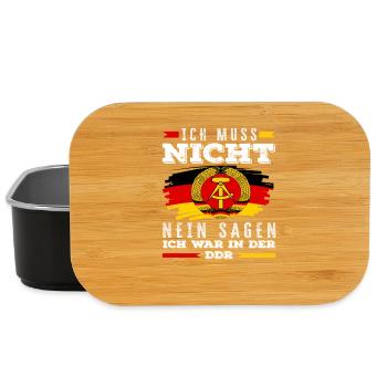Ossi Spruch DDR Stolz Nein Sagen - Lunch Box - Schwarz - Vorne