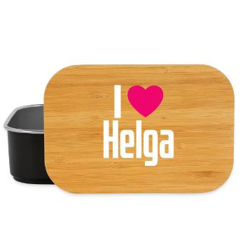 I Love Helga Pinkes Herz Ich liebe Helga - Lunch Box - Schwarz - Vorne