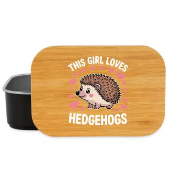 Hedgehog Saying Girl Funny Hedgehog Gift - Lunch Box - black - Front