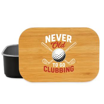 Never Old To Go Clubbing Funny Golf Design - Lunch Box - black - Front
