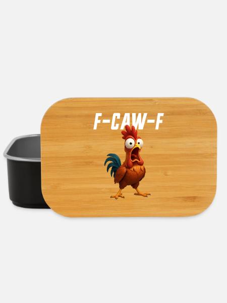 F-Caw-F Chicken Funny Chicken FCAWF F Caw F - Lunch Box - black