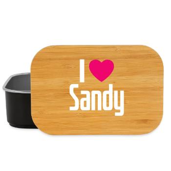 J’aime Sandy Pink Heart J’aime Sandy - Boîte à goûter - noir - Devant
