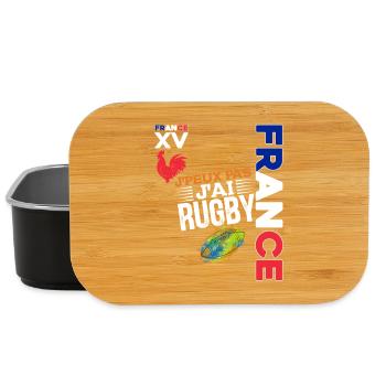 Je Peux Pas J'ai Rugby Passion Joueur de Rugby - Boîte à goûter - noir - Devant