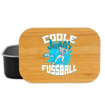 Coole Jungs Spielen Fußball - Lunch Box - Schwarz - Vorne
