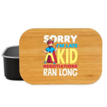 Sorry I'm late. - Lunch Box - black - Front