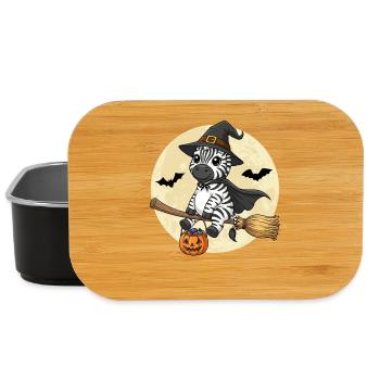 Süßer Zebra Hexe Halloween Kürbis Vollmond - Lunch Box - Schwarz - Vorne