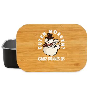 Guten Morgen Ganz dünnes Eis Schneemann - Lunch Box - Schwarz - Vorne