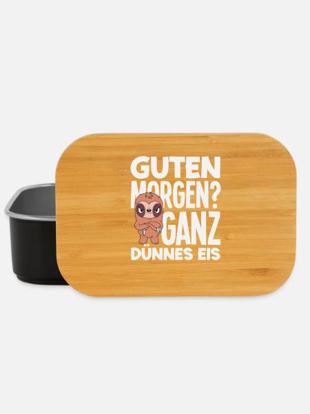 Guten Morgen Ganz dünnes Eis Faultier - Lunch Box - Schwarz
